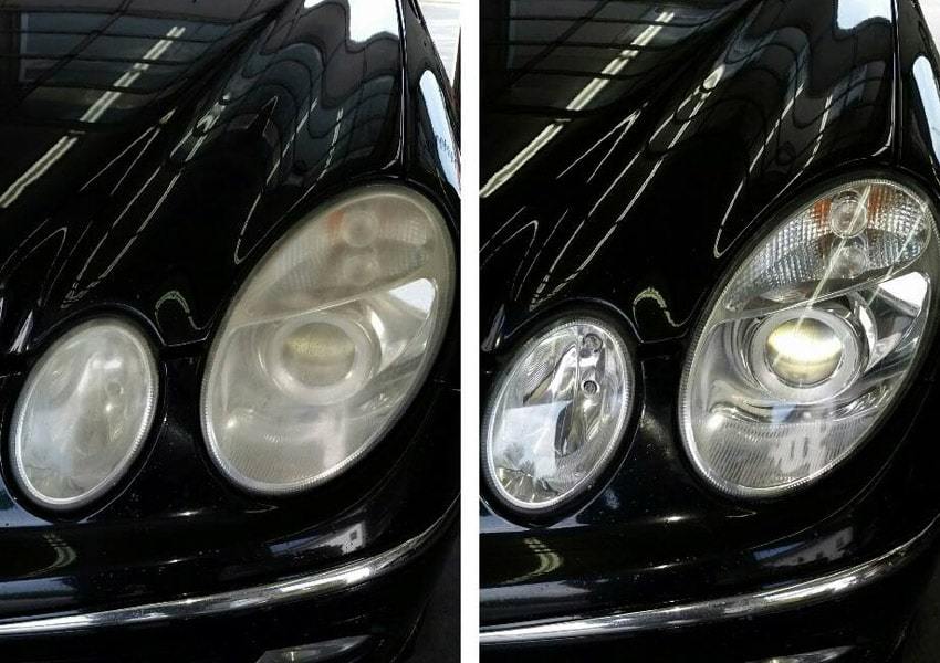 Фото примера полировки фар в «АвтостеклаПрофи»